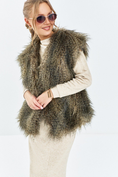 Жилет Euromoda 656 коричневый - фото 1