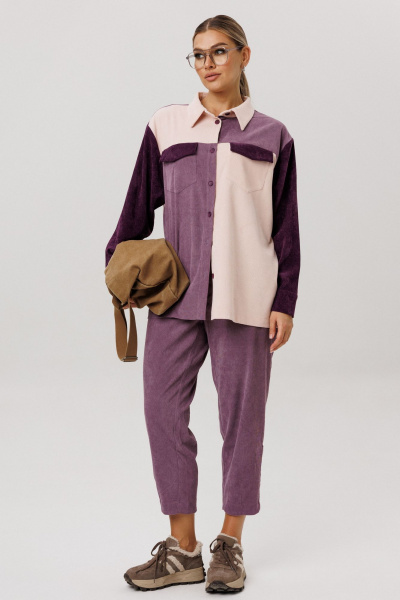 Брюки Anelli 1747 цветение_сирени - фото 7