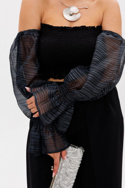 Топ Anelli 1286 черный - фото 6