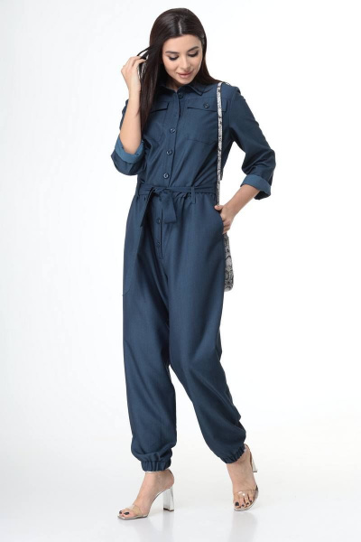 Джинсовый комбинезон с поясом и карманами Taita plus 2117 - фото 2