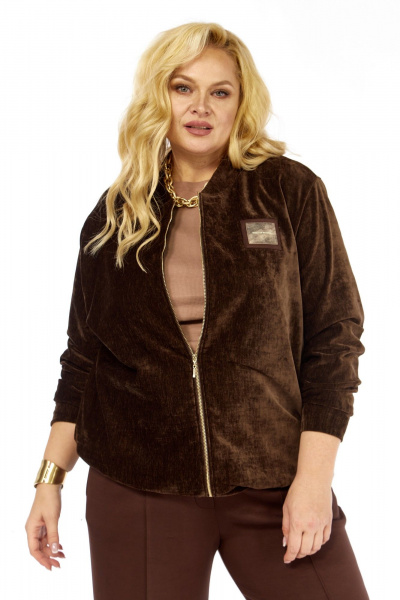 Брюки, бомбер Элль-стиль 2432 коричневый - фото 8