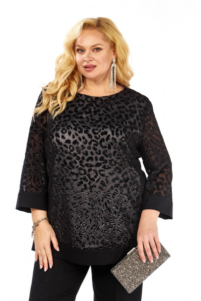 Блуза, брюки Элль-стиль 2435 черный - фото 10