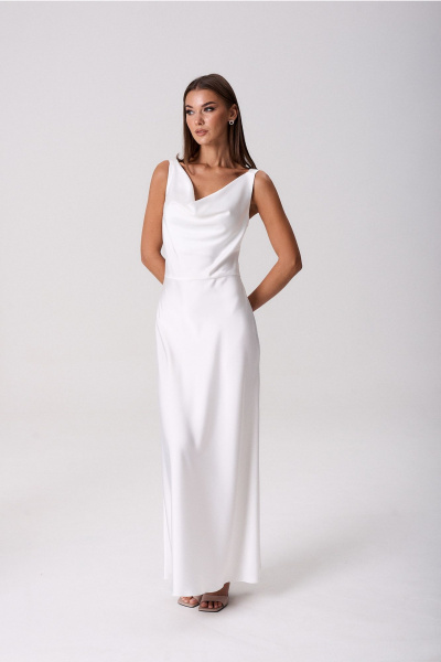 Платье Lady Line 0325 молочный - фото 8