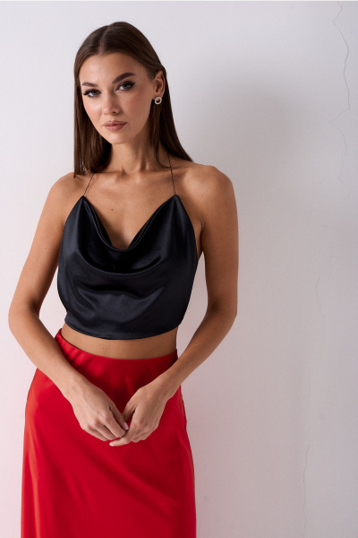 Топ Lady Line 0525 черный - фото 7