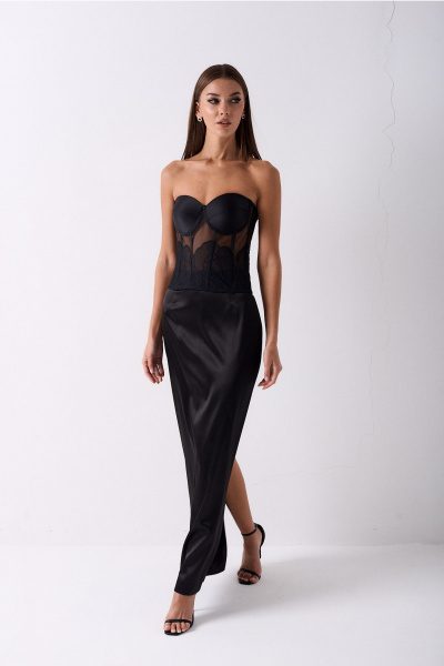 Корсет, юбка Lady Line 0725 черный - фото 1