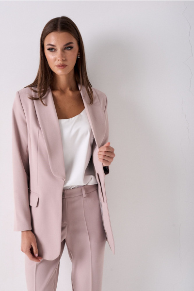 Брюки, жакет Lady Line 1225 пыльно-розовый - фото 4