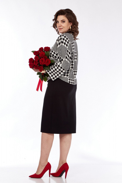 Джемпер, юбка Grace for you 237 черно-белый - фото 6