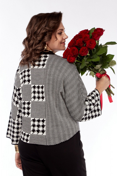 Джемпер, юбка Grace for you 237 черно-белый - фото 3