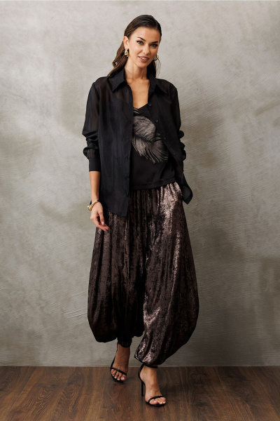 Брюки Butеr 3229 бронзовый_перламутр - фото 3