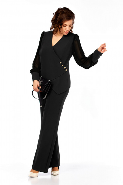Брюки, жакет Ольга Стиль С-967 черный - фото 5