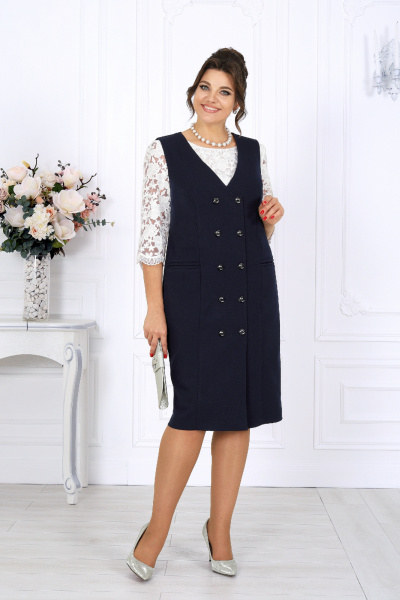Сарафан Ninele 7443 темно-синий - фото 2