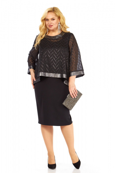 Блуза, платье БагираАнТа 1005 черный - фото 9