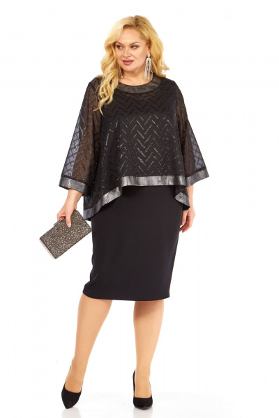 Блуза, платье БагираАнТа 1005 черный - фото 2