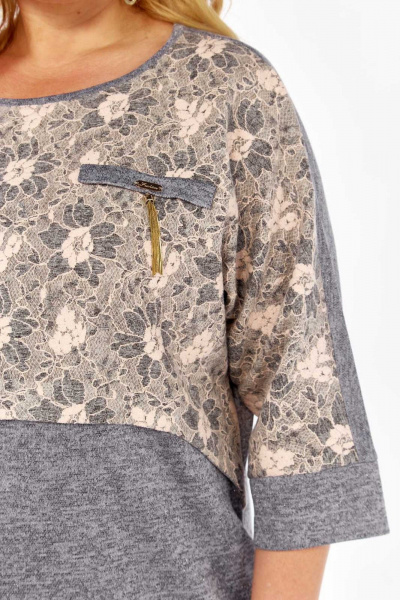 Платье СиБон 0215 светло-серый - фото 3