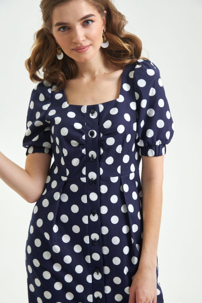 Платье STEFANY 812 синий - фото 4