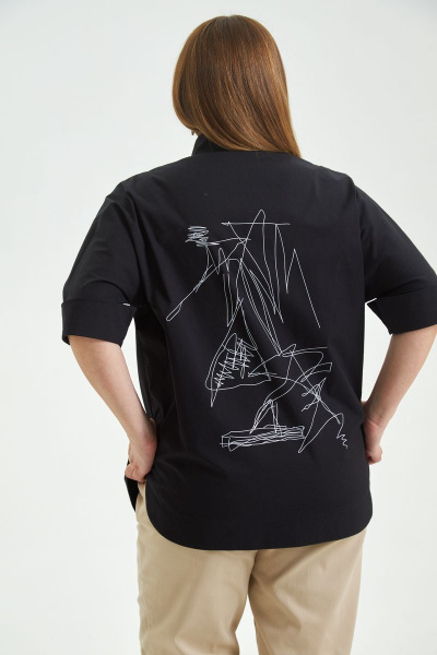 Блуза STEFANY 45 черный - фото 2