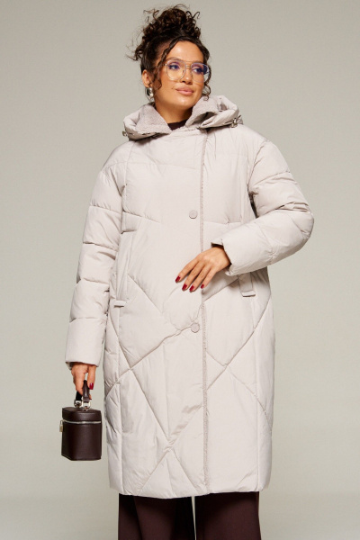 Пальто Beautiful&Free 8024 жемчуг - фото 10