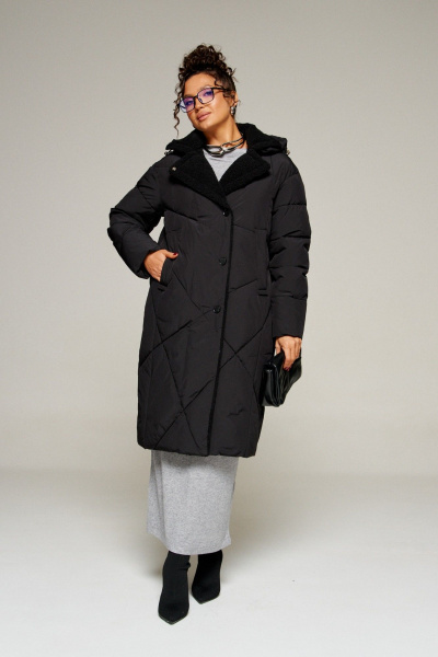 Пальто Beautiful&Free 8024 черный - фото 12