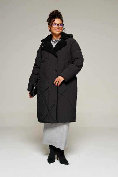 Пальто Beautiful&Free 8024 черный - фото 11