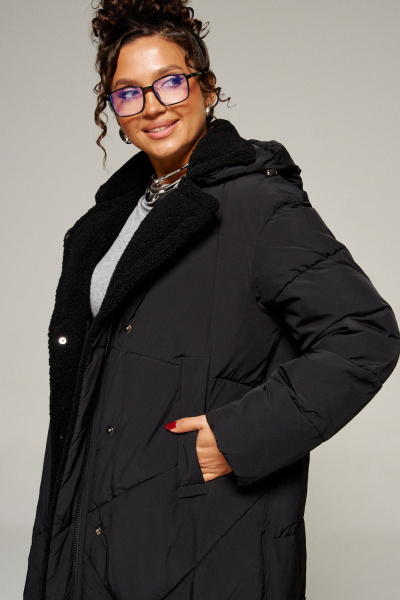 Пальто Beautiful&Free 8024 черный - фото 8