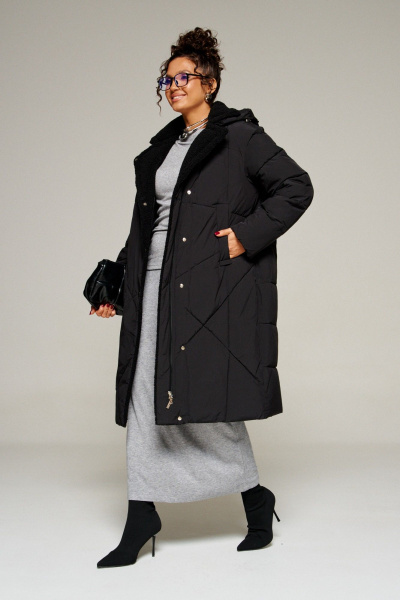 Пальто Beautiful&Free 8024 черный - фото 6