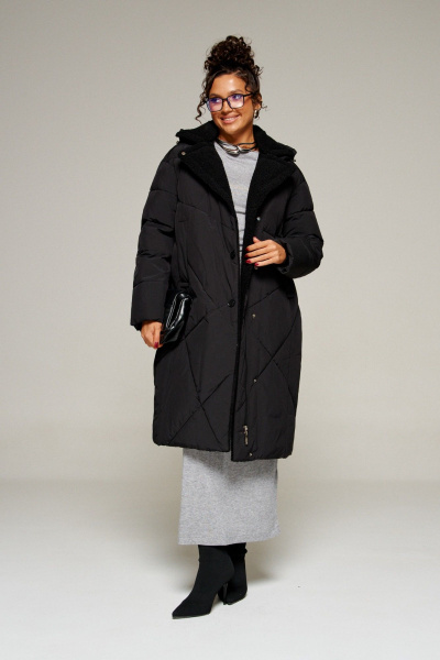 Пальто Beautiful&Free 8024 черный - фото 1