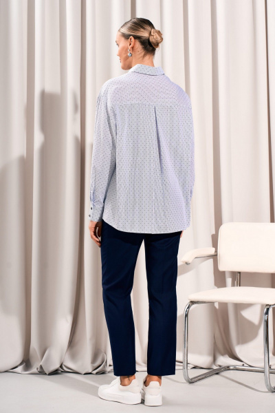 Рубашка Lissana 5037 бело-синий - фото 6
