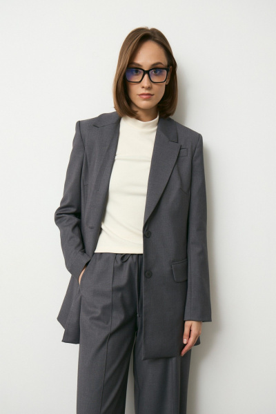 Брюки, жакет Luitui R4049 темно-серый - фото 3