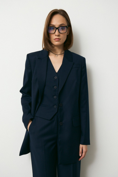 Жакет Luitui R3012 темно-синий - фото 1