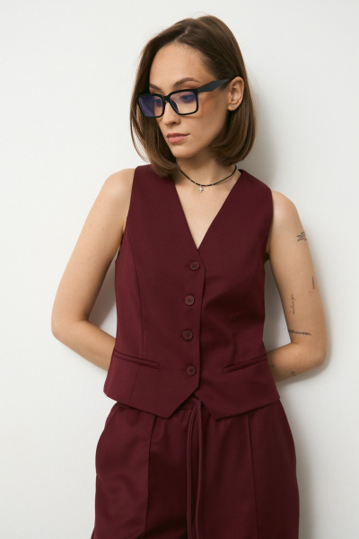 Жилет Luitui R3010 винный - фото 1