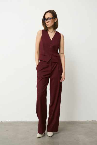 Брюки Luitui R2055 винный - фото 5