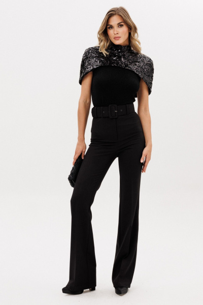 Брюки EOLA 2925.3 черный_меланж - фото 10