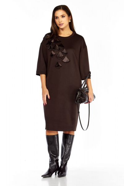 Платье Karina deLux M-1405 коричневый - фото 1