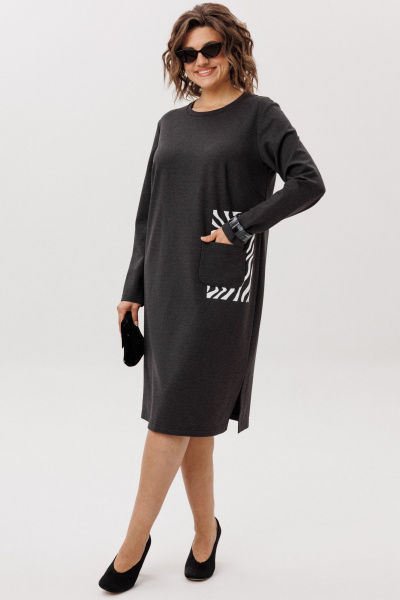 Платье Anelli 1427.1 гравити_зебра - фото 9