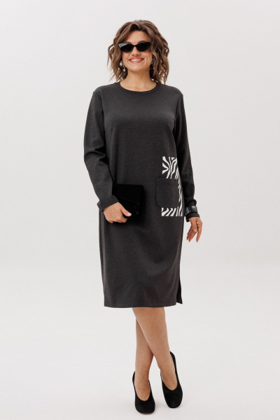 Платье Anelli 1427.1 гравити_зебра - фото 7