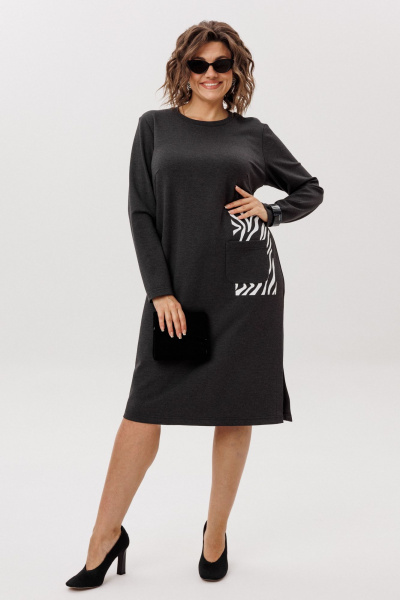 Платье Anelli 1427.1 гравити_зебра - фото 3