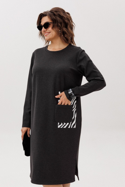 Платье Anelli 1427.1 гравити_зебра - фото 2