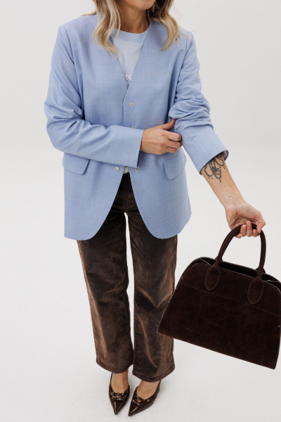 Жакет Ma Vie М-703 голубой - фото 6