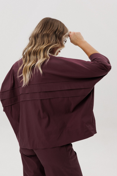 Блуза, брюки Ma Vie М-580б бордовый - фото 4