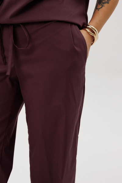 Блуза, брюки Ma Vie М-580б бордовый - фото 3