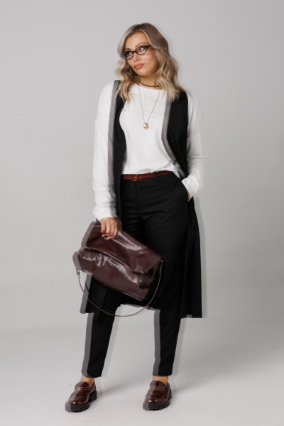 Тренч Ma Vie М-707- 1 черный - фото 5