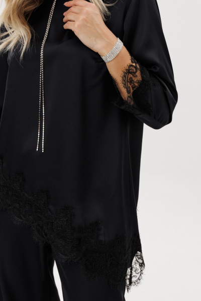 Блуза, брюки Ma Vie М-708 черный - фото 3