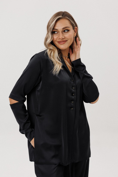 Блуза, брюки Ma Vie М-709 черный - фото 3