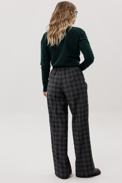 Брюки Ma Vie М-710-2 серая_клетка - фото 4