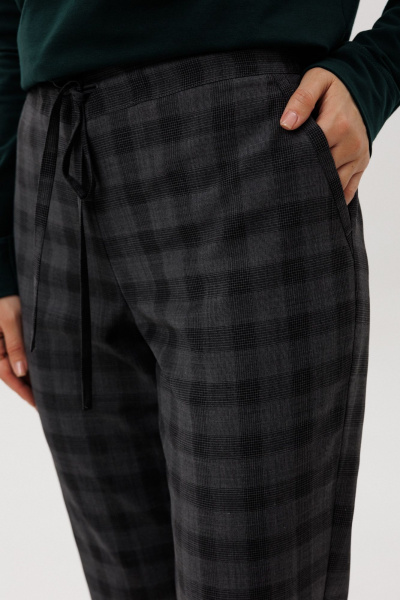 Брюки Ma Vie М-711-2 серая_клетка - фото 4
