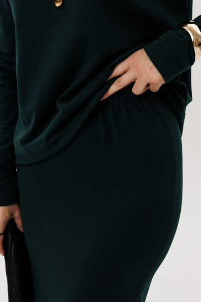 Джемпер, юбка Ma Vie 713 изумрудный - фото 4