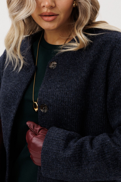 Пальто Ma Vie 714 синий - фото 8