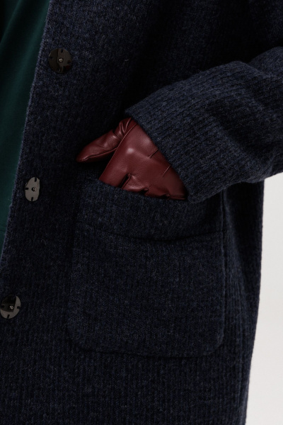 Пальто Ma Vie 714 синий - фото 7