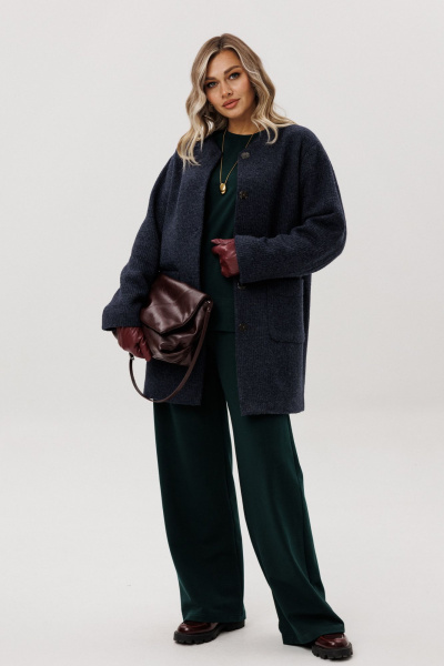 Пальто Ma Vie 714 синий - фото 1