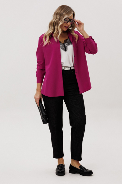 Рубашка Ma Vie М-715 фуксия - фото 9